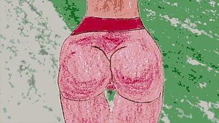 Watch Ebony Milf Miss Jonson’ big ass jiggle while she jogs home to rub one out