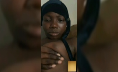 Damilola Pressing Her Breast In Video Call