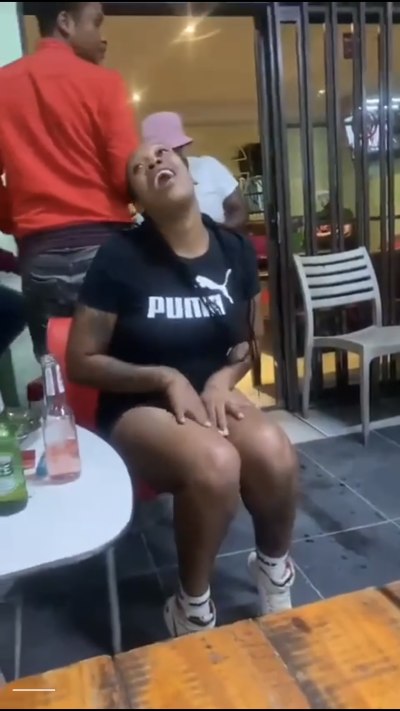 A Lady Exposes Her Pussy At A Bar