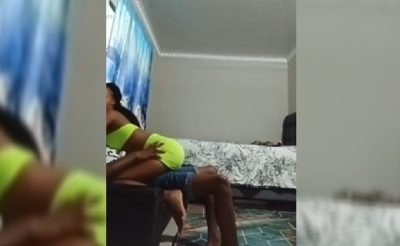 A Ugandan girl rides her friend’s boyfriend