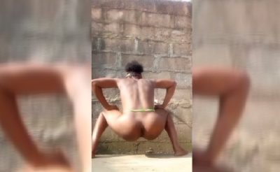 A naked Naija girl squatting