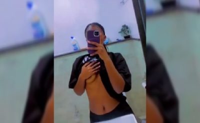 This naughty video was posted by April on her WhatsApp status