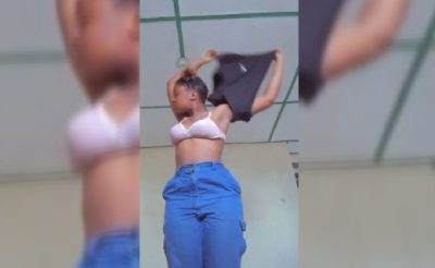 Joy Taking Off Her Clothes