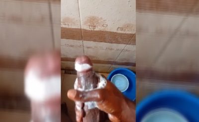 Naija Man Having Fun with Soapy Masturbation