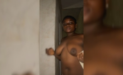 Blessing Takes Off Her Clothes to Flaunt Her Breasts